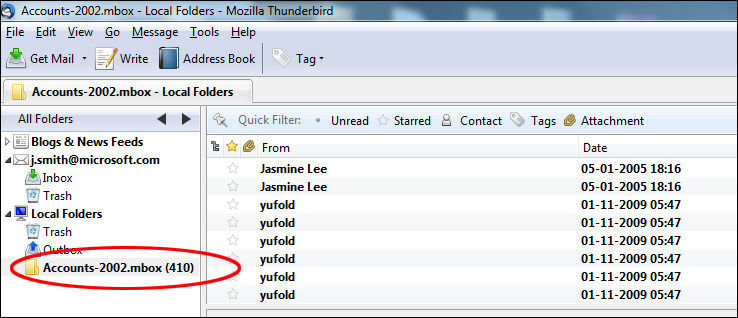 After completing the import process of MBOX files, you can see, read, open, and view emails of Outlook Express to Thunderbird easily.