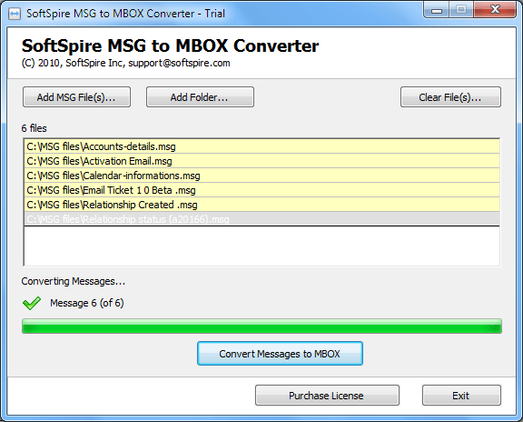 View MSG into MBOX form 2.5 full