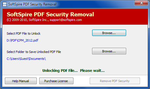 Unlock Secured PDF software