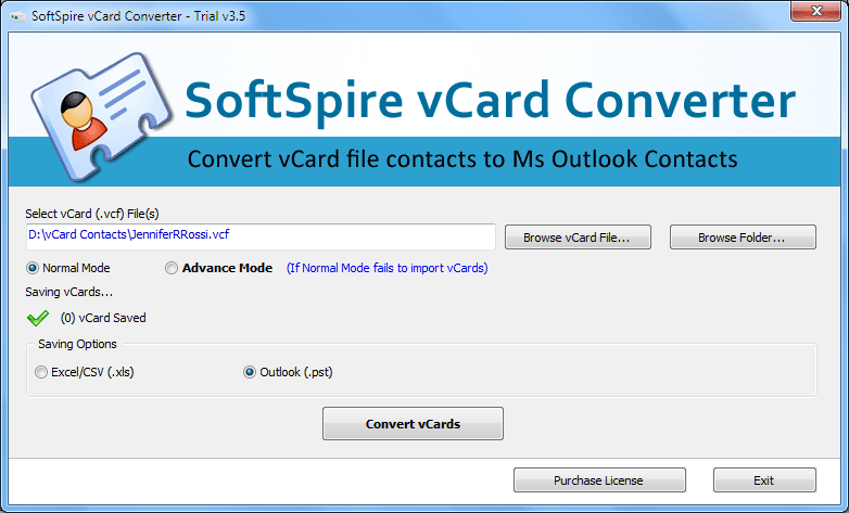 Batch Convert VCF to Excel software