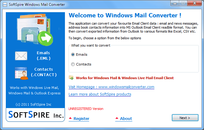 Windows Mail to PST software