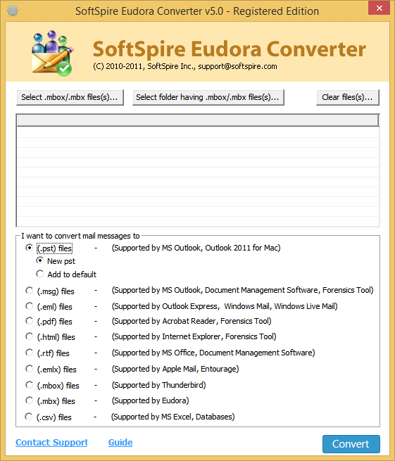 SoftSpire Eudora Converter 6.0 full